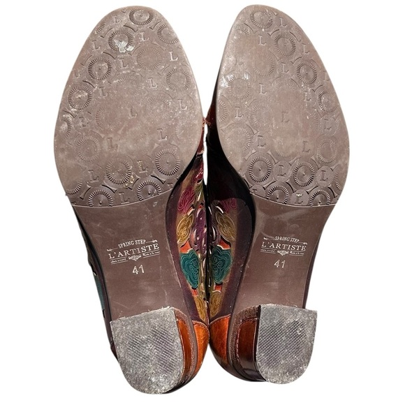 L'artiste Lace Up Shoes 41 Goth Whimsgoth Laser Cut Artsy Boho Dark Academia - Picture 12 of 14